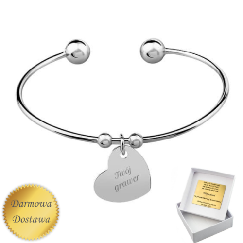 Bransoletka Sztywna Srebrna