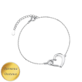 Srebrna Bransoletka Serce Nieskończoność