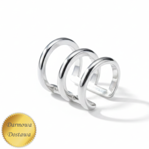 Nausznica Srebrna Potrójna 