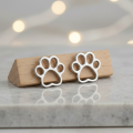 Kolczyki Łapki Psa Srebrne