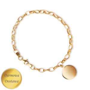 Złota Bransoletka z Blaszką