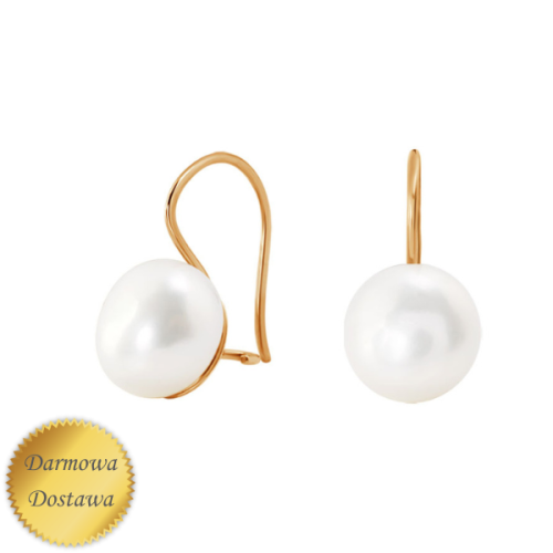 Złote Kolczyki z Perłami KZN2180