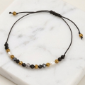 Bransoletka na Sznurku – Spinel, Hematyt, Perła i Labradoryt