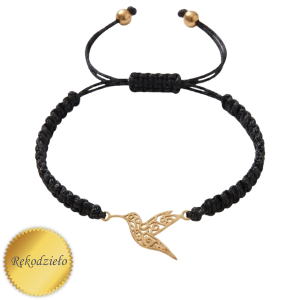 Bransoletka Jaskółka Na Sznurku Srebro 925