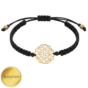 Bransoletka Boho na Sznurku Srebro 925