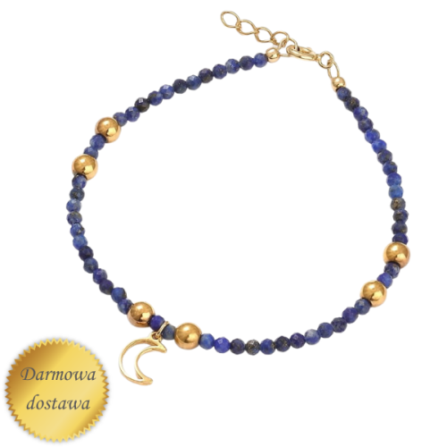 Lapis Lazuli Bransoletka Srebro 925
