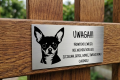 Grawerowana Tabliczka "Uwaga Pies" – Pinczer Miniaturowy