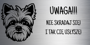 Grawerowana Tabliczka "Uwaga Pies" – York