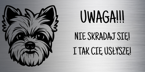Grawerowana Tabliczka "Uwaga Pies" – York
