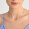 Choker z kulkami srebro pozłacane 925