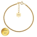 Bransoletka z hematytu 2 mm – srebro 925 pozłacane 24K