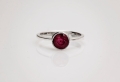 Srebrny Pierścionek z Rubinem