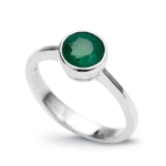 Srebrny Pierścionek ze Szmaragdem