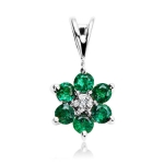 Złoty Wisiorek ze Szmaragdem