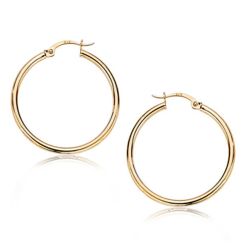 Złote kolczyki duże koła