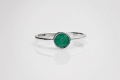 Srebrny Pierścionek ze Szmaragdem