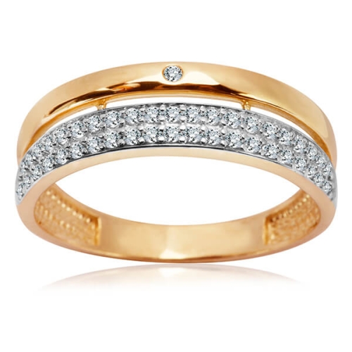 Pierścionek Obrączka z Cyrkoniami