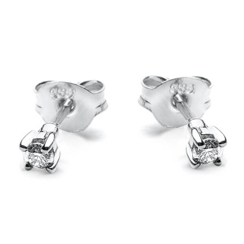 Kolczyki z Białego Złota z Diamentami