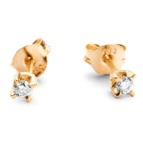 Złote Kolczyki z Diamentami