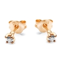 Złote Kolczyki z Diamentami 0,05 ct