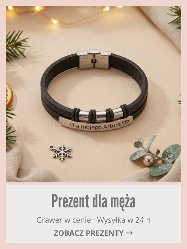 Prezent dla męża na święta – męska bransoletka z grawerem